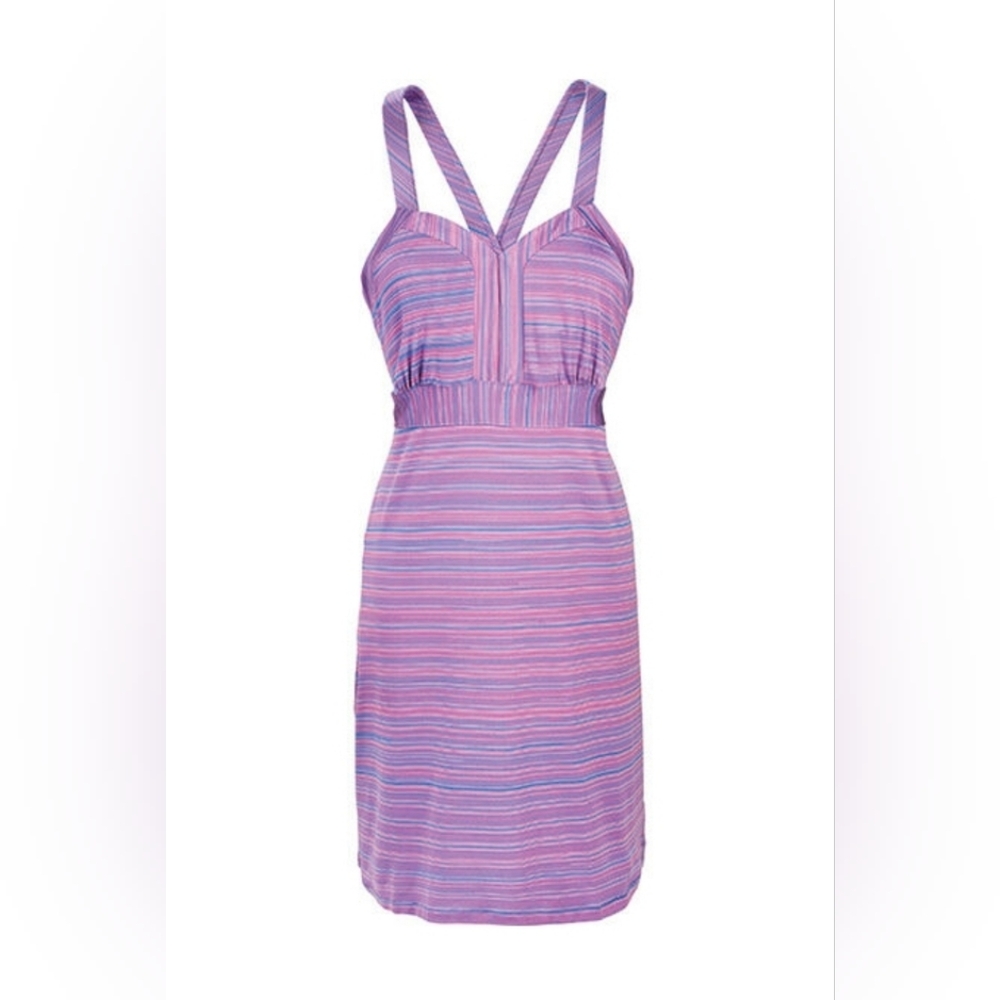 Columbia PFG For Reel Striped Sleeveless Dress, Medium